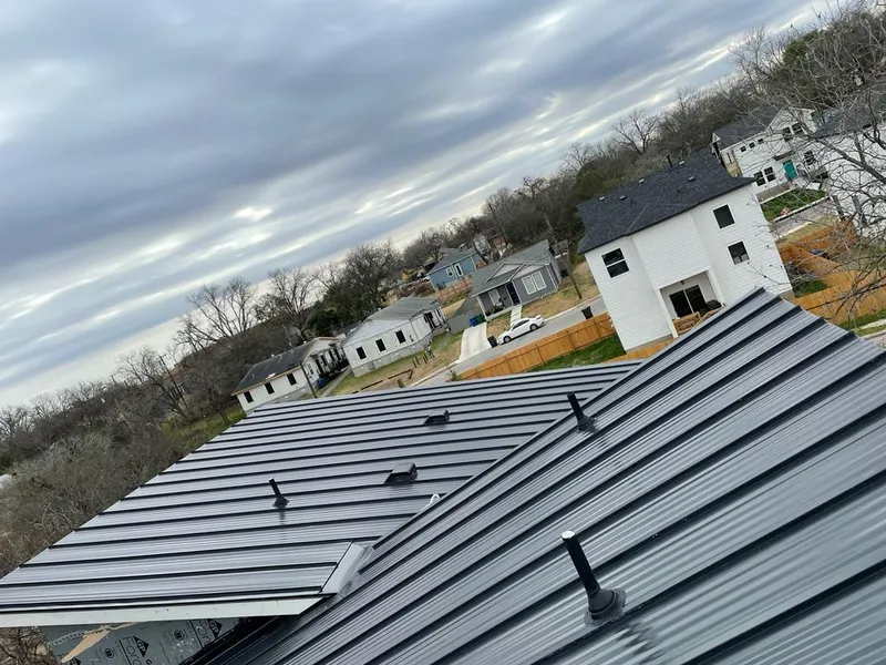 Standing seam metal roof panels with vents for Skylight Repair in Zion